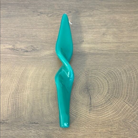 Anthropologie Glossy Twist Taper Candle Green (Sold Individually) - Picture 4 of 8